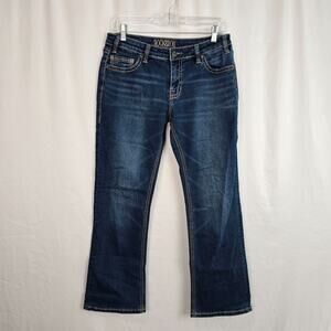 Rock & Roll Denim Boyfriend Jeans Women's 28 x 30 (30 x 28) Blue Dark Wash